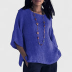 Sienna | Relaxed Three-Quarter Sleeve Blouse — Allyours Closet (view 2)