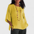 Sienna | Relaxed Three-Quarter Sleeve Blouse — Allyours Closet (view 5)
