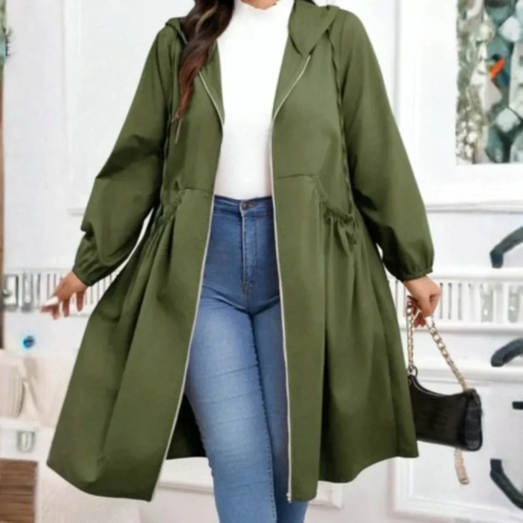 Vilde | Hooded Zip-Up Contemporary Coat — Allyours Closet (view 3)