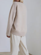Women's Knit Pullover Sweater with Crew Neck and Rib Trim — Allyours Closet (view 10)