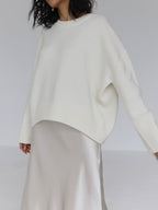 Women's Knit Pullover Sweater with Crew Neck and Rib Trim — Allyours Closet (view 11)