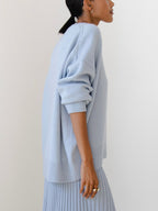 Women's Knit Pullover Sweater with Crew Neck and Rib Trim — Allyours Closet (view 4)