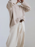 Women's Knit Pullover Sweater with Crew Neck and Rib Trim — Allyours Closet (view 9)